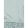 thumbnail image 3 of NYFASHION101 Women's Sheer Metallic Braided Tassel Ends Scarf Shawl Wrap, Silver, 3 of 4