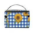 thumbnail image 3 of Yiaed Sunflowers Print Makeup Bag Travel Cosmetic Bags for Women Girls Zipper Pouch Makeup Organizer, 3 of 4