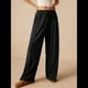 thumbnail image 5 of Pantalones Palazzo de Cintura Alta con Bolsillo y Pierna para Mujer, para Otoño e Invierno. Negro L, 5 of 9
