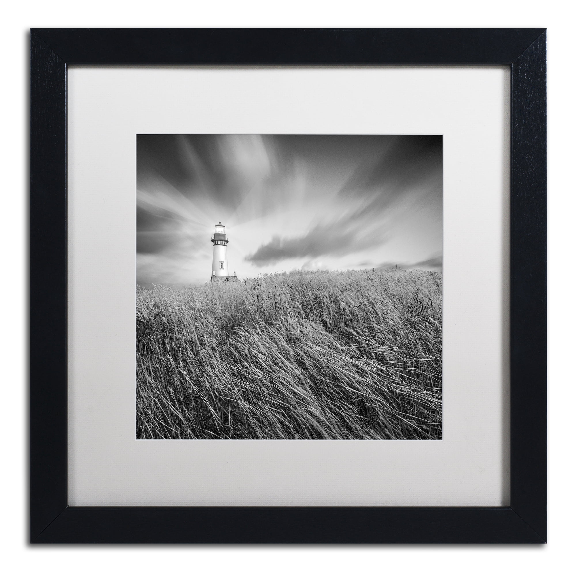 Moises Levy 'Yaquina Lighthouse III' Matted Framed Art