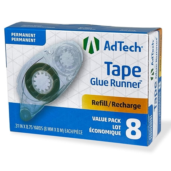 Recharges de ruban adhésif AdTech Crafter's (05674). Idéal pour le scrapbooking, les loisirs créatifs et bien plus encore ! Adhère instantanément, est compatible avec les photos et sans acide. Lot de