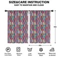 thumbnail image 2 of Blackout Kids Curtains,Red Boho Ethnic Geometric Pattern Childrens Insulated Curtains Set Of 2,Bedroom Essentials,Toddler Room Decor 42x63in(106x160cm), 2 of 5