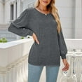 thumbnail image 4 of Diufon Womens Square Neck Blouse Long Sleeved Cuffs Tunic Shirt Solid Color Ruched Slim Top, 4 of 7