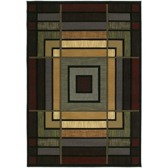 United Weavers Contours Area Rug 510-25066 Ambience Blue Panels Blocks 1' 10" x 3' Rectangle