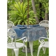 thumbnail image 2 of Outdoor Tablecloth with Umbrella Hole and Zipper, Boho Blue Flower Round Table Cloth 54 Inch Waterproof Tablecloth, Abstract Bohemia Pesley Floral Picnic Table Cover for Patio Camping, 2 of 7