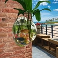 thumbnail image 2 of Mightlink Wall Fish Bowl Acrylic Hanging Aquarium Wall Mounted Bubble Betta Fish Tank Bowl Decor Plant (5.9in), 2 of 2