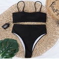 thumbnail image 4 of Bikini Sets for Women Sexy,Summer Swimsuit Women Bikini,Swimsuits for Women 2 Piece High Waisted,Women's Fashion Bikini Set Swimsuit Two Piece Filled Soild Swimwear Beachwear, 4 of 6