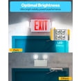thumbnail image 3 of Señal de salida de emergencia Sunco, paquete de 6 con luces LED ajustables, 3 of 7