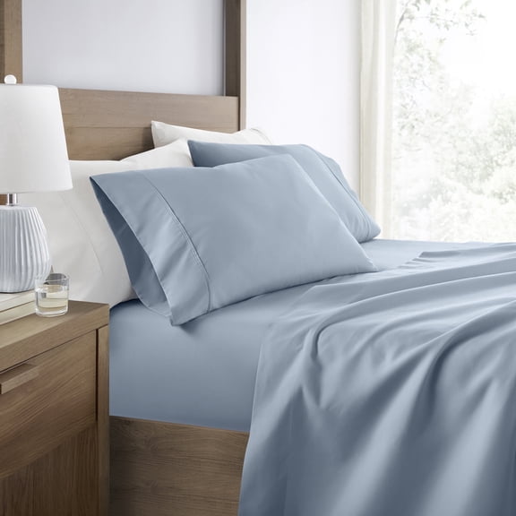 Comfort Canopy 4-Piece Sheet Set - Ultra Soft Deep Pocket, Queen, Light Blue