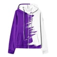 thumbnail image 4 of QASIEATN Hoodies for Graceful Women Fashion, Zip Up Hoodies Oversized Sweatshirt Long Sleeve Color Block Jackets Coat Workout Outfits Fall Trendy, Womens Fall Tops, 4 of 5
