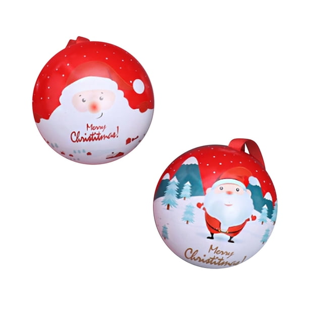Fiudx Ofertas De La Semana Caja De Dulces Navideñas, Tarro De Hojalata Para Dulces, Caja De Embalaje De Bolas De Regalo, Decoraciones De Nochebuena Para Personas Mayores