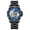 Black blue, variant on GLENAW Men's Blue Earth Rotating Mechanical Watch Luminous