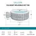 thumbnail image 3 of Bestway SaluSpa Fiji 4 Person 120 Air Jet 177 gal. Inflatable Hot Tub, Gray, 104ºF Max Temperature, 3 of 11