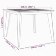 thumbnail image 4 of vidaXL Garden Table 110x110x75 cm Solid Wood Acacia, 4 of 5