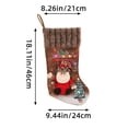 thumbnail image 3 of Christmas Stocking Glowing Light Up Santa Snowman Reindeer Polyester for Family Holiday Christmas Tree Fireplace Mantel Wall Door Christmas Party Decorations by MPOISVA, 3 of 7