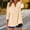 Yellow, variant on Juslio Womens V Neck Button Tops Striped Loose Comfortable Blue 3/4 Sleeve Shirts