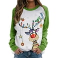 thumbnail image 2 of Yuemengxuan Women Christmas Sweatshirt, Long Sleeve Crew Neck Elk Print Casual Daily Hoodie, 2 of 3