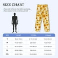 thumbnail image 4 of Lsque White Marble Pattern Sunflower Print Men's Pajama Pants, Lounge Pant - Comfortable Home Wear,Elastic Waistband, Stylish Design-Large, 4 of 9