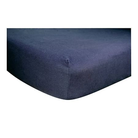 UPC: 0846216036668 | Navy Deluxe Flannel Fitted Crib Sheet