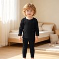 thumbnail image 2 of Faraee Toddler Thermal Underwear Set Long Sleeve Crew Neck Top and Pants Cotton Base Layer Loungewear for Boys Girls Warm Sleepwear 2T 3T 4T 5T 6T 7T, 2 of 5