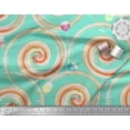 thumbnail image 3 of Soimoi Crepe Silk Fabric Spiral & Wine Glass Bar Printed Fabric 1 Yard 42 Inch Wide, 3 of 3