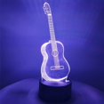 thumbnail image 4 of YSITIAN 3D Illusion Night Light Lamp Guitar - Guitar 3D Illusion Lamp 16 Color Changing 3D Led Night Light Touch Lamps (Black) YT03-473, 4 of 6