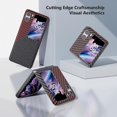 thumbnail image 3 of For Oppo Find N2 Flip 5g Cell Phone Case Carbon Fiber Texture Leather+pc Folding Cover, 3 of 5