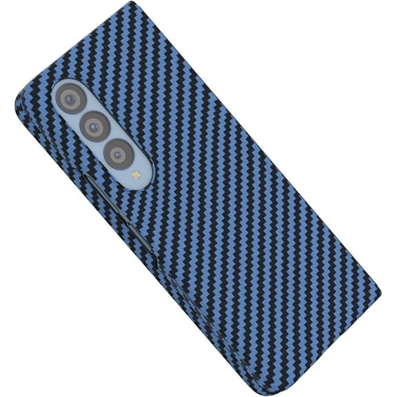 Aramid Fiber Case for Samsung Galaxy Z Fold 5 Case Aramid Fiber Thin Fit Slim Minimalist 6 FT Military Grade Drop Protection Case with Wireless Charging, Blue