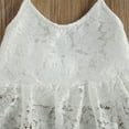 thumbnail image 4 of Kiapeise Toddler Girl Sleeveless Backless Lace Dress Tops + Denim Shorts, 4 of 8