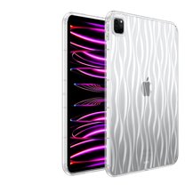 ELEHOLD Clear Case for iPad Pro 11" 2022/2021/2020/2018, with Ripple Design Transparent Anti-Yellowing Slim Lightweight Soft Shockproof Case for iPad Pro 11 inch,Clear