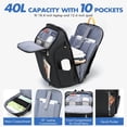 thumbnail image 2 of Mochila Ponhog Business 40L para hombre con USB negra 51x33x23 cm, 2 of 8