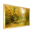 thumbnail image 2 of Designart 'Rain Water On Road In Yellow Woodlands' Country Framed Art Print, 2 of 4