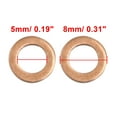thumbnail image 2 of 100pcs 5mm Inner Dia Copper Washers Flat Sealing Gaskets Rings, 2 of 2