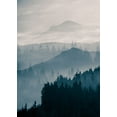 thumbnail image 2 of PhotoINC Studio 18x24 Black Ornate Wood Framed with Double Matting Museum Art Print Titled - Blue Mountains I, 2 of 4