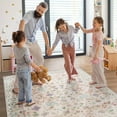 thumbnail image 2 of Jamfeel Vintage Rugs Soft Floral Area Rug Boho Carpet for Living Room Bedroom Home Decor,4'x6',Light Pink, 2 of 7
