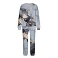 thumbnail image 4 of Ensemble de Deux Pièces pour Femmes 2023 Mode Décontractée Imprimé Manches Longues Col Rond Chandail en Molleton + Pantalon Ensemble de Sport pour Femmes en Liquidation, 4 of 5