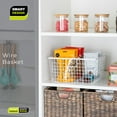 thumbnail image 7 of Smart Design Nestable Basket Organizer with Handles - 12 x 12 x 6 inches - White - Set of 4, 7 of 7