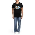 thumbnail image 4 of CafePress - Wirehair Dachshund Lover Women's Dark Pajamas - Women's Short Sleeve Print T-Shirt and Pants Dark Cotton Pajama Set, 4 of 7