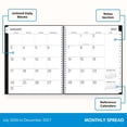 thumbnail image 4 of Blue Sky 2027 18 Month Large Print Monthly Planner Calendar, July 2026 - December 2027, 8" x 10", Monthly Layout, Flexible Cover, Durable Twin wire Binding, Laminated Tabs, Solid Black, 4 of 10