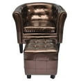 thumbnail image 1 of vidaXL Tub Chair with Footstool Faux Leather Lounge Arm Chair Multi Colors, 1 of 5