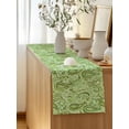 thumbnail image 5 of Table Runner 72 Inches Long for Kitchen Dining, Vintage Green Dresser Scarf Farmhouse, Dining Table Decorations for Wedding/Parties, Retro Botanical Abstract Art 14 x 72 In, 5 of 8