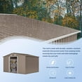 thumbnail image 3 of Kullavik 10' x 8' Metal Storage Shed with Lockable Sliding Doors, Air Ventilation Design - Outdoor Utility Shed for Garden, Backyard, Patio, and Lawn Tools, 3 of 8
