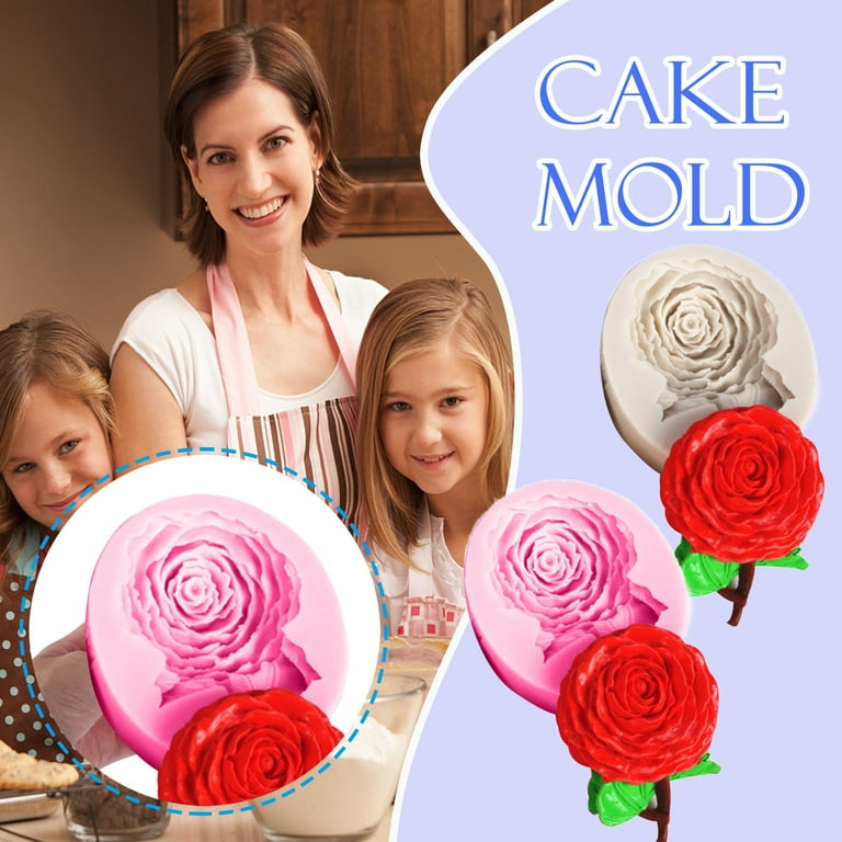 Fonwoon Rose Molds Silicone Mold Decoration Tool for Kids Adult Fondant  Candy Homemade 