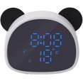 thumbnail image 1 of Reloj despertador con bonito panda, reloj de escritorio LED digital para mesita de noche (negro), 1 of 5