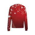 thumbnail image 5 of Brondbend Christmas Sweatshirts for Women Trendy Womens Pullover Crewneck Long Sleeved Top Printed Warm Loose Tops Lady Gym Athletic Fall Winter Clothes Multicolor, 5 of 5