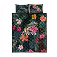 thumbnail image 1 of Hawaii Juego De Cama Colcha Elementos Tribales Y Hibiscus Version Lt9, 1 of 5