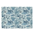 thumbnail image 1 of Leaf Cutting Board, Island Ocean Beach Sea Inspired Hawaiian Flowers Palm Tree Leaves Art Print, Decorative Tempered Glass Cutting and Serving Board, Large Size, Dark Blue Lilac, by Ambesonne, 1 of 1