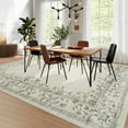 thumbnail image 2 of FairOnly 10'x13'Garden Non Slip Soft Area Rug Machine Washable Low Pile Stain Resistant Floor Cover for Modern Living Room Bedroom，Beige, 2 of 7