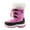 PINK, variant on DREAM PAIRS Toddler/Little Kid/Big Kids Mid Calf Knee High Winter Snow Boots NORDIC BLACK/PINK Size 3