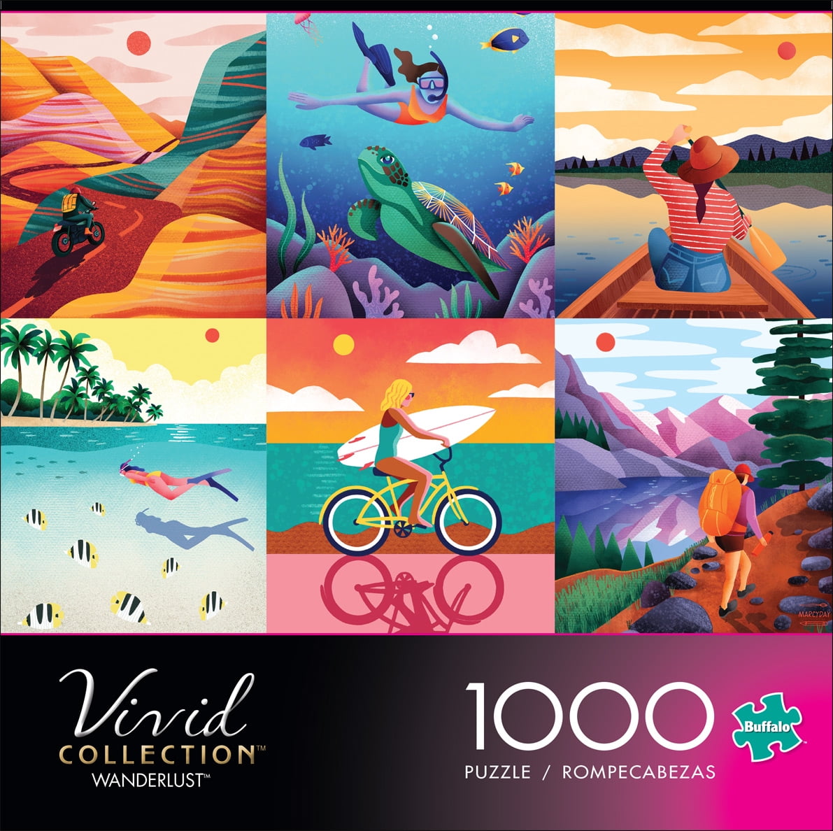 Buffalo Games - Vivid Collection - Wanderlust - 1000 Piece Jigsaw Puzzle